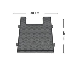 Gummimatten für TOYOTA Proace Max ab 2024 - 3 Sitzer - schwarz, 1,5 cm Rand