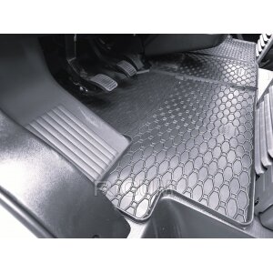 Gummimatten für TOYOTA Proace Max ab 2024 - 3 Sitzer - schwarz, 1,5 cm Rand