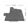 Gummimatten für TOYOTA Proace Max ab 2024 - 3 Sitzer - schwarz, 1,5 cm Rand