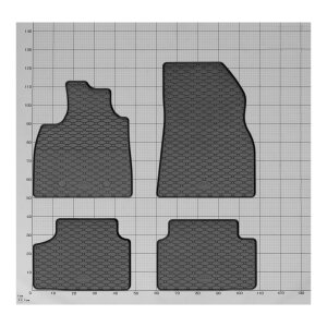 Gummimatten für Dacia Duster LPG ab 2024 - schwarz, 1,5 cm Rand
