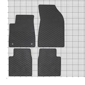 Gummimatten für Citroen C3 ab 2025 - schwarz, 1,5 cm Rand