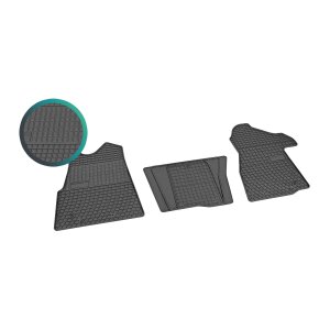 Gummimatten für Renault Master IV ab 2024 - schwarz, 1,5 cm Rand