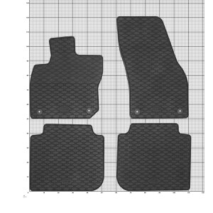 Passgenaue Gummifußmatten passend für VW...