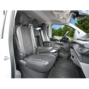 Sitzbezüge für VW T7 Transporter/Caravelle ab 2025 – Velourimitat mit Kunstleder