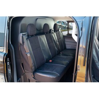 Sitzbezüge für VW Transporter T7 Furgon Plus ab 2025 – Velourimitat mit Kunstleder