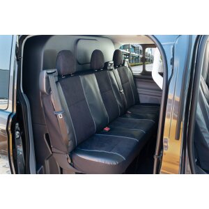 Sitzbezüge für VW Transporter T7 Furgon Plus ab 2025 – Velourimitat mit Kunstleder