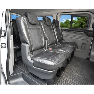 Sitzbezüge für Ford Transit Custom ab 2024 – Velourimitat mit Kunstleder