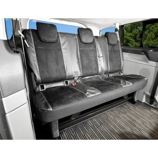 Sitzbezüge für VW T7 Transporter/Caravelle ab 2025 – Velourimitat mit Kunstleder