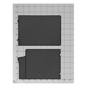 Passgenaue Gummifußmatten passend für FORD Transit Custom 8/9 Sitzer ab 2024-