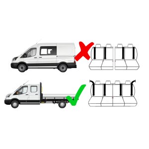 Sitzbezüge für Ford Transit VII / VIII ab 2014 / Facelift ab 2020 – Kunstleder