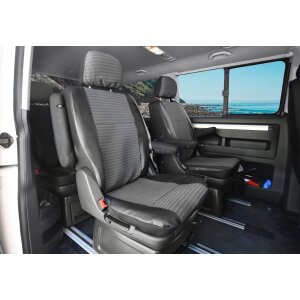 Sitzbezüge für VW T6 Multivan ab 2015 / VW T6.1 Multivan ab 2019 – Polstermaterial mit Kunstleder