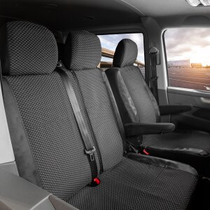 Sitzbezüge für VW T6 ab 2015 / VW T6.1 ab 2019 – Polstermaterial mit Kunstleder