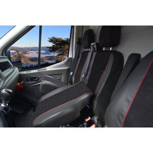 Sitzbezüge für Ford Transit Custom I ab 2012 bis 2023 – Velourimitat mit Kunstleder