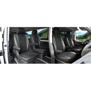 Sitzbezüge für VW T6 Multivan ab 2015 / VW T6.1 Multivan ab 2019 – Velourimitat mit Kunstleder