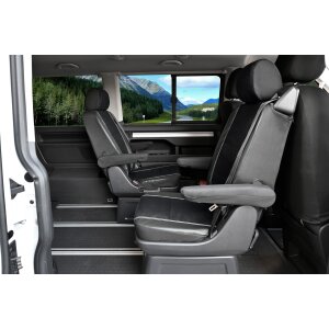 Sitzbezüge für VW T6 Multivan ab 2015 / VW T6.1 Multivan ab 2019 – Velourimitat mit Kunstleder
