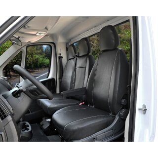 Sitzbezüge für Citroen Jumper ab 2006 / Facelift ab 2014 / Facelift ab 2022 – atmungsaktives Kunstleder