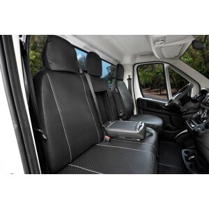 Sitzbezüge für Citroen Jumper ab 2006 / Facelift ab 2014 / Facelift ab 2022 – atmungsaktives Kunstleder