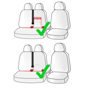 Sitzbezüge für Citroen Jumper ab 2006 / Facelift ab 2014 / Facelift ab 2022 – atmungsaktives Kunstleder