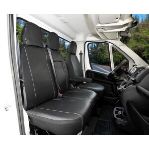Sitzbezüge für Peugeot Boxer ab 2006 / Facelift ab 2014 / Facelift ab 2022 – atmungsaktives Kunstleder