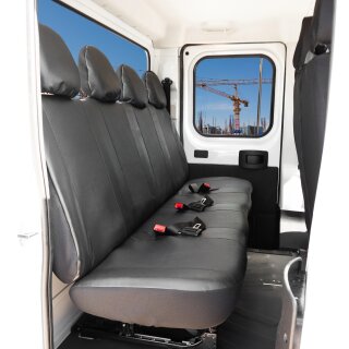 Sitzbezüge für Peugeot Boxer Mannschaftskabine ab 2006 / Facelift ab 2014 / Facelift ab 2022 – Kunstleder