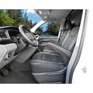 Sitzbezüge für VW T6.1 ab 2019 – Velourimitat mit Kunstleder