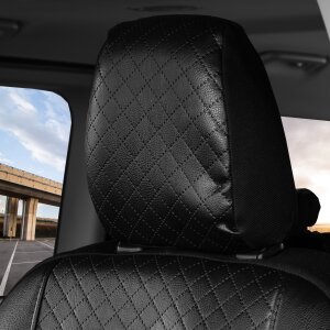 Sitzbezüge für FORD Transit Custom / Tourneo Custom ab 2024 – Kunstleder mit Steppung - mit 2 Armlehnen