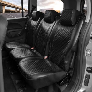 Sitzbezüge für Fiat Doblo ab 2019 bis 2023 / Facelift ab 2023 – Kunstleder mit Steppung