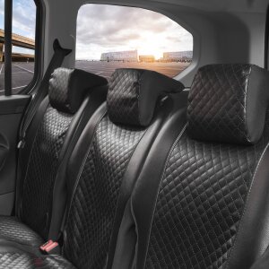 Sitzbezüge für Citroen Berlingo III ab 2019 bis 2023 und Facelift ab 2023 – Kunstleder mit Steppung