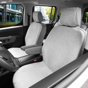 Sitzbezüge für Citroen Berlingo III ab 2019 bis 2023 und Facelift ab 2023 – Wasserabweisender Stoff aus klassischer Webstruktur