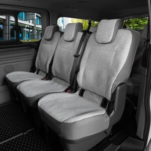 Sitzbezüge für Ford Transit Custom II ab 2024 – Wasserabweisender Stoff aus klassischer Webstruktur