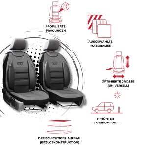 Autositzmatte für Dacia DUSTER ab 2010 bis 2025 - Sitzschutz in der Farbe Grau