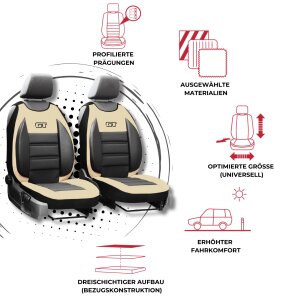 Autositzmatte für Cupra Leon ab 2020 - Sitzschutz in der Farbe Beige