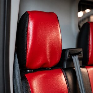 Sitzbezüge für Ford Transit VII / VIII ab 2014 / Facelift ab 2020 – Kunstleder MA RED
