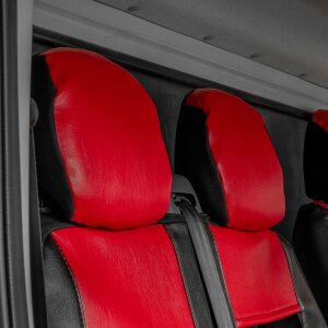 Sitzbezüge für Citroen Jumper ab 2006 / Facelift ab 2014 / Facelift ab 2022 – Kunstleder MA RED