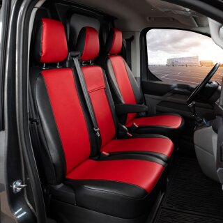 Sitzbezüge für Ford Transit Custom II ab 2024 – Kunstleder MA RED