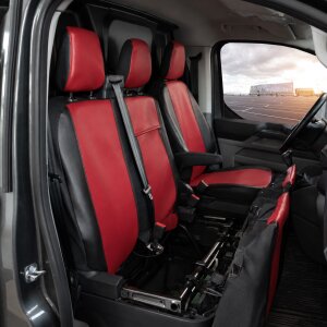 Sitzbezüge für Ford Transit Custom II ab 2024 – Kunstleder MA RED