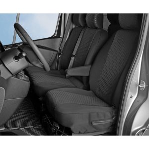 Passgenaue Sitzbez&uuml;ge geeignet f&uuml;r Opel Vivaro B II Bj. ab 2014 bis 2019 TAILOR MADE Ma&szlig;geschneidert 3-Sitzer - Mobilb&uuml;ro