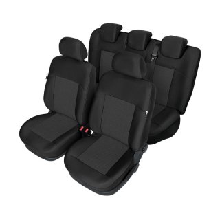Passgenau Sitzbezüge TAILOR Made geeignet für Toyota Yaris III Bj. ab 2011 Polstermaterial - Schwarz