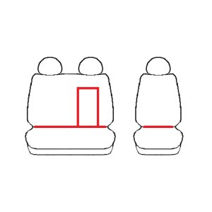 Sitzbez&uuml;ge CUSTO Rot geeignet f&uuml;r Citroen Jumper Bj. 2006-2018 KUNSTLEDER &amp; VELOURSLEDERIMITAT