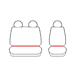 Sitzbezüge CUSTO Rot geeignet für Mercedes Vito Bj. ab 2014 KUNSTLEDER & VELOURSLEDERIMITAT