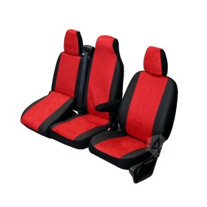 Sitzbezüge CUSTO Rot geeignet für Opel Movano B...