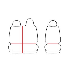 Sitzbezüge CUSTO Rot geeignet für Opel Movano B Bj. ab 2011 KUNSTLEDER & VELOURSLEDERIMITAT