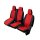 Sitzbez&uuml;ge CUSTO Rot geeignet f&uuml;r Opel Movano B Bj. ab 2011 KUNSTLEDER &amp; VELOURSLEDERIMITAT