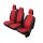 Sitzbezüge CUSTO Rot geeignet für Renault Master IV Bj. ab 2011 KUNSTLEDER & VELOURSLEDERIMITAT