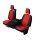 Sitzbezüge CUSTO Rot geeignet für Opel Movano B Bj. ab 2011 KUNSTLEDER & VELOURSLEDERIMITAT
