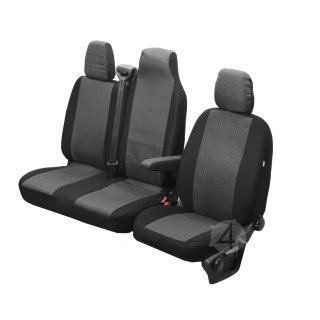 For Nissan Nv300 2+1 Red Fabric Red Seat Covers Set 