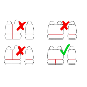 Passgenaue HERO Sitzbezüge geeignet für Nissan NV300 ab 2014 Maßgeschneidert 1+2 ( 3-Sitzer )