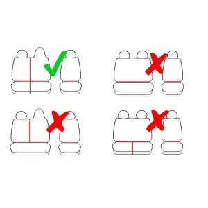 Passgenaue HERO Sitzbezüge geeignet für Renault Trafic ab 2014 Maßgeschneidert 1+2 ( 3-Sitzer )