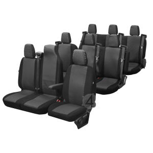 Passgenaue HERO Sitzbezüge geeignet für Fiat Talento ab 2014 Maßgeschneidert 9-Sitzer