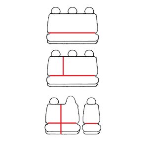 Passgenaue HERO Sitzbezüge geeignet für Opel Vivaro B ab 2014 bis 2019 Maßgeschneidert 9-Sitzer